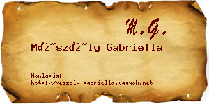 Mészöly Gabriella névjegykártya