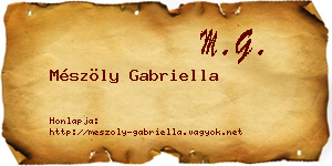 Mészöly Gabriella névjegykártya
