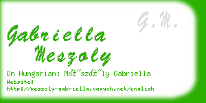 gabriella meszoly business card